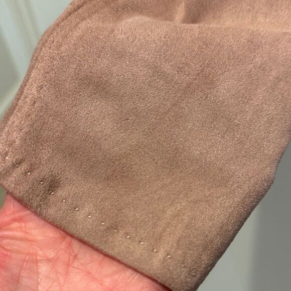 Max Studio London Faux Suede Women's Mauve Open Front Jacket size small - Picture 3 of 8